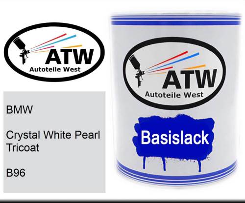 BMW, Crystal White Pearl Tricoat, B96: 1L Lackdose, von ATW Autoteile West.